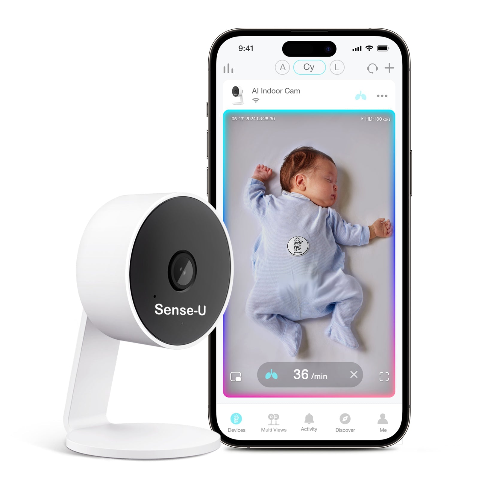 Sense-U AI Indoor Baby & Home Security Camera