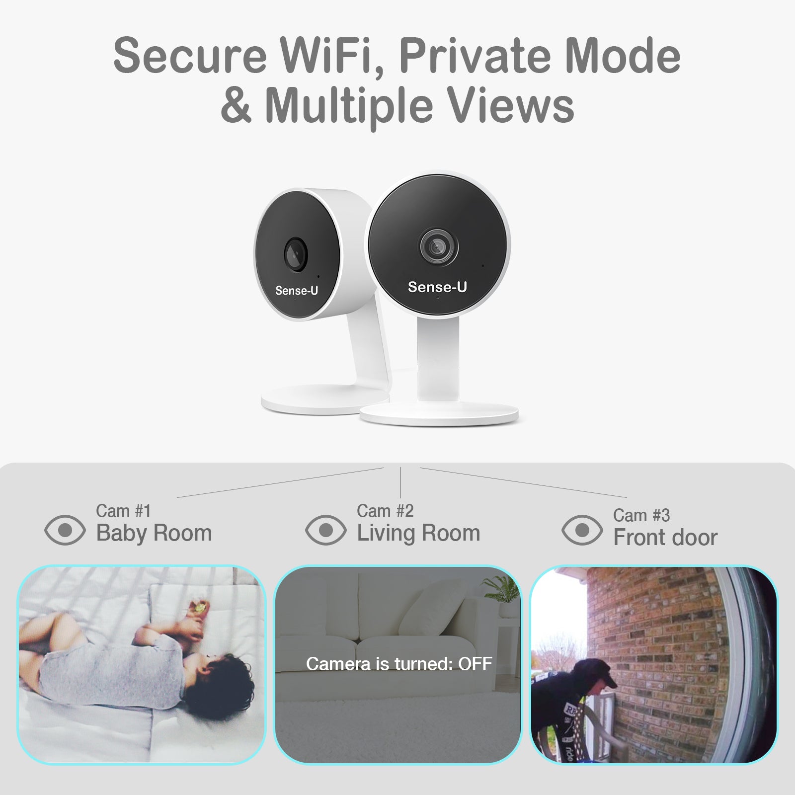 Sense-U AI Indoor Baby & Home Security Camera